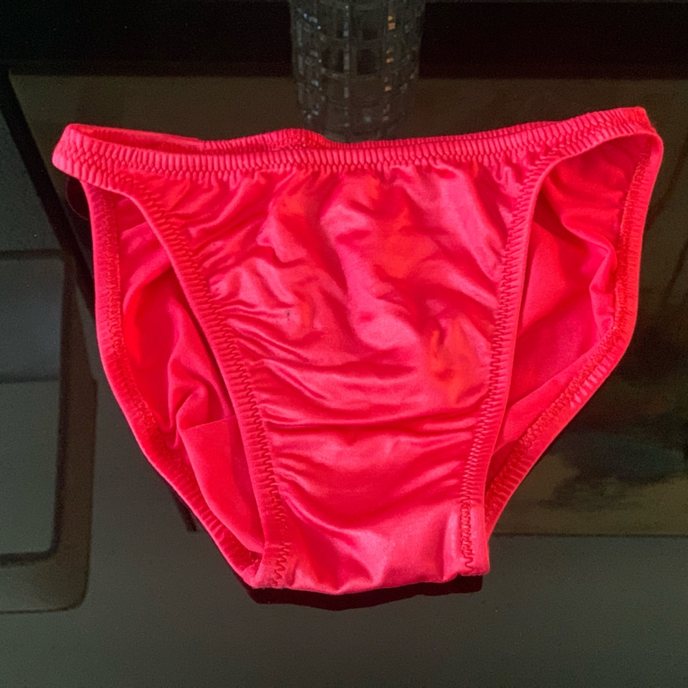 Andreas Cahling ruby red thong underwear in size XS